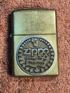 Zippo 50th Anniversary Canada 1949-1999 Brass Lighter